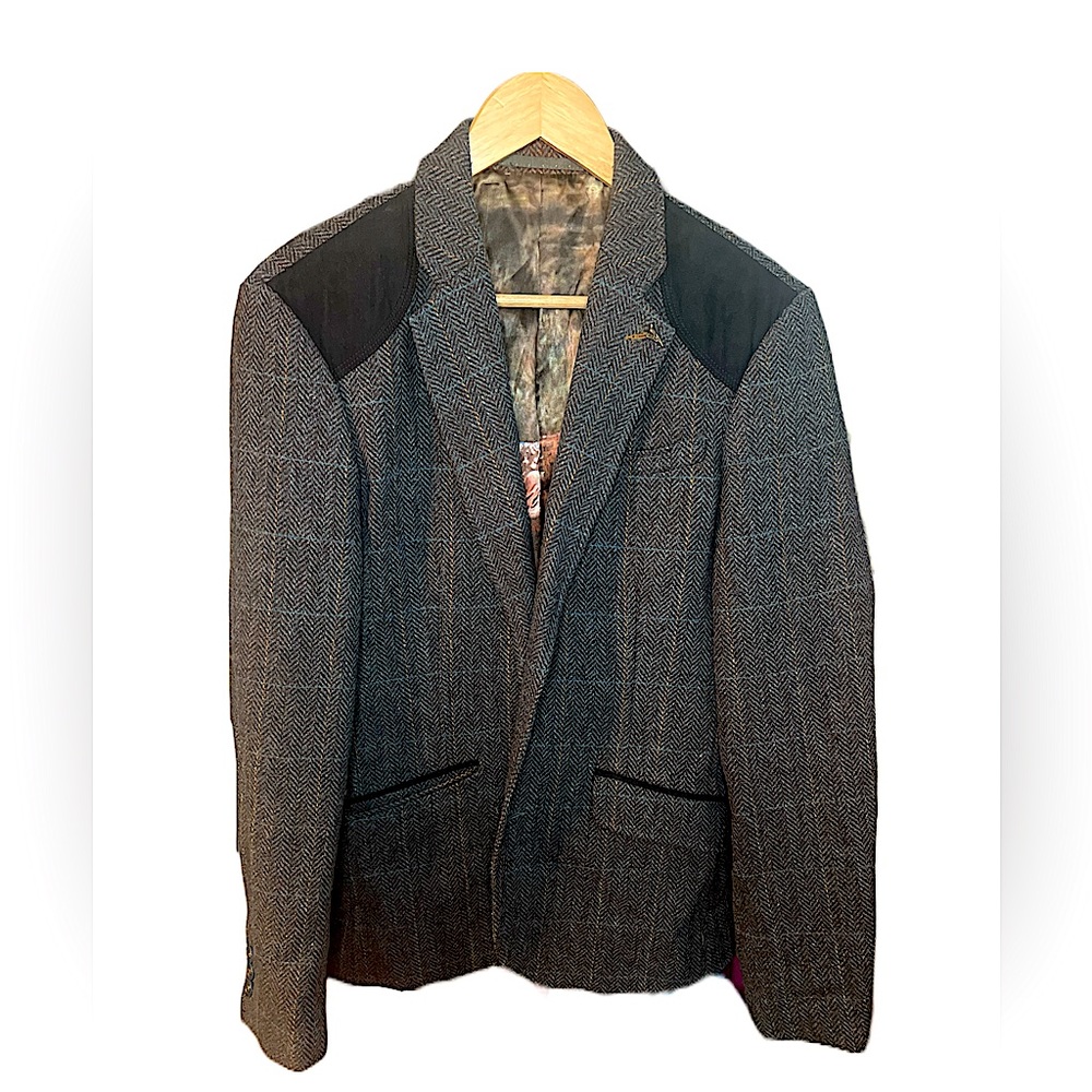 Ted Baker Unisex Plaid Tweed Blazer